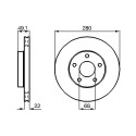 Jeu de 2 disques de frein