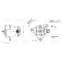 Moteur électrique, ventilateur pour radiateurs