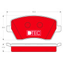 Jeu de 4 plaquettes de frein DTEC COTEC